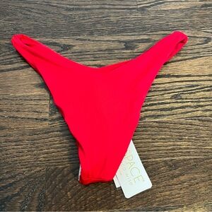 L*Space bitsy cut cabana Red Bikini Bottom NWT small swim suit